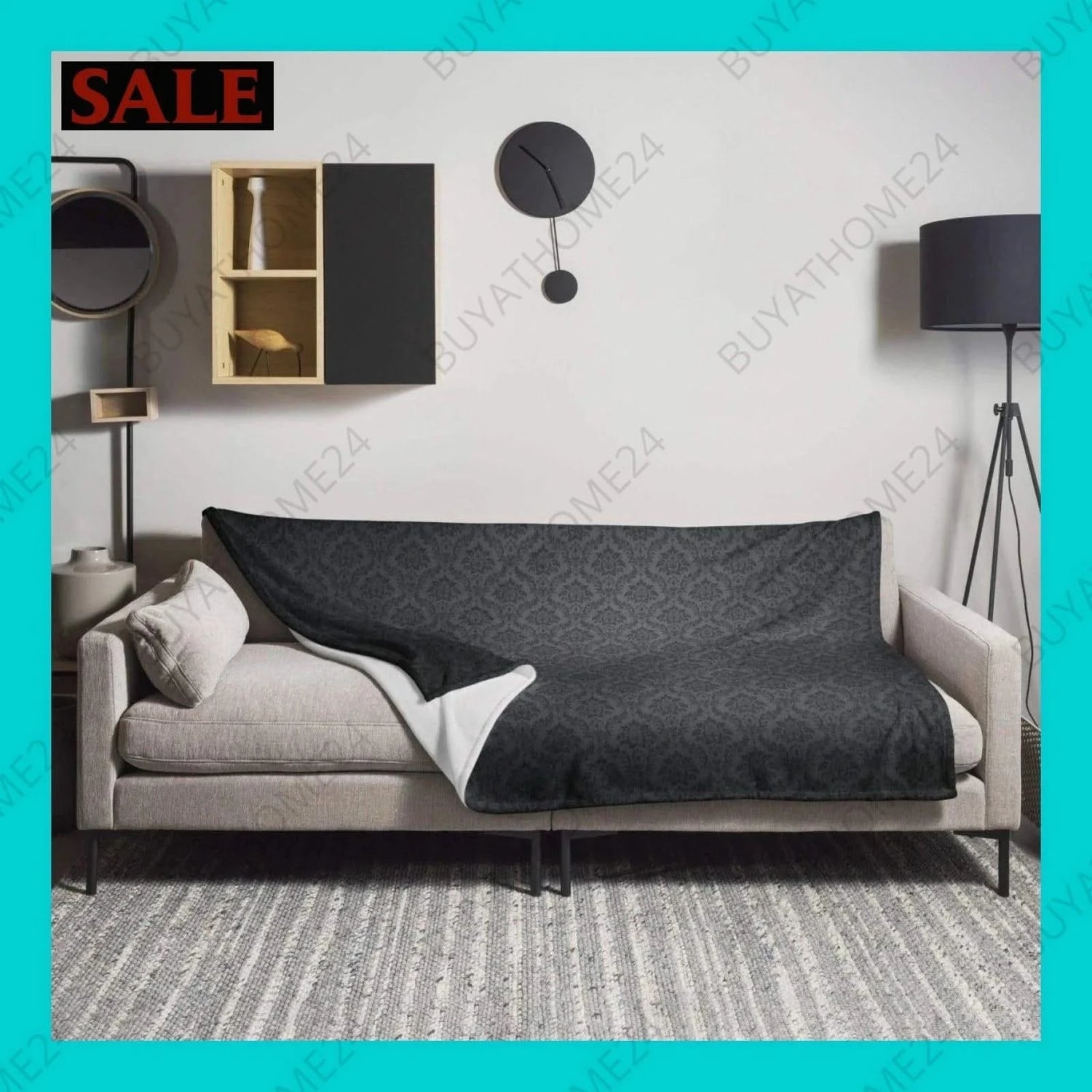 Sofadecke 125 cm x 150 cm, 150 cm x 200 cm - BUYATHOME24 - Textildruck - GERMANY - Sofadecke, WOHNEN