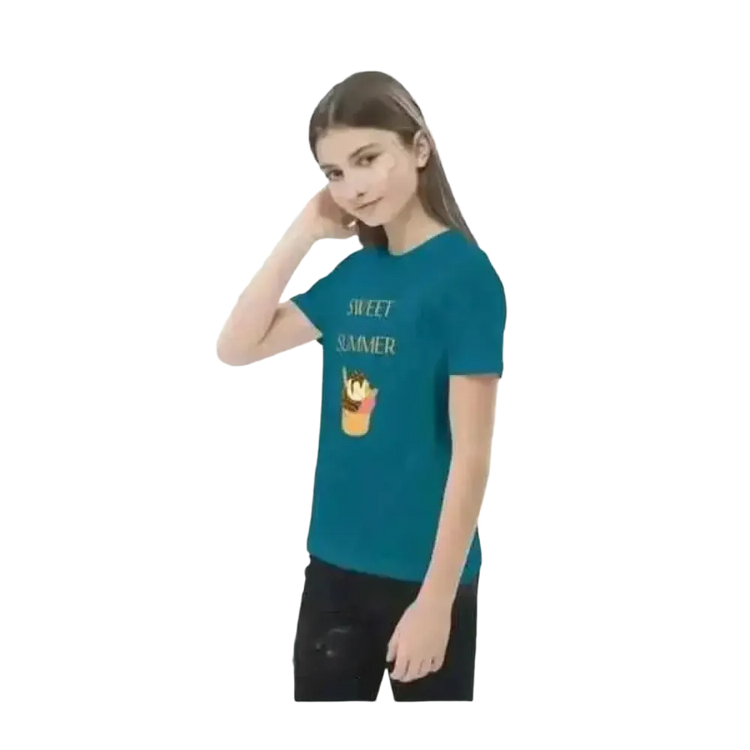 Sommerliches unisex Grafik-T-Shirt für Kinder 3-14 Jahre, kurzarm, bequemer Schnitt, stylischer Druck, von BUYATHOME24
