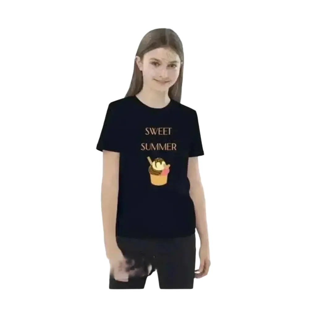 Kinder Sommer T-Shirt mit Rundhalsausschnitt, Grafikdesign, Unisex, für Mädchen und Jungen, bequem und stilvoll von BUYATHOME24
