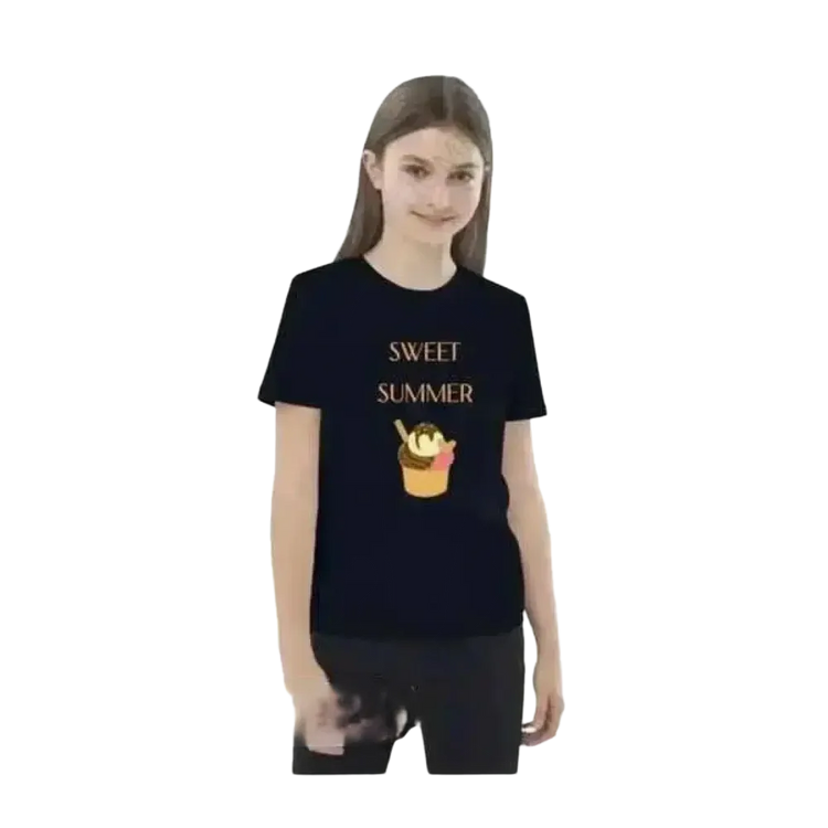 Kinder Sommer T-Shirt mit Rundhalsausschnitt, Grafikdesign, Unisex, für Mädchen und Jungen, bequem und stilvoll von BUYATHOME24