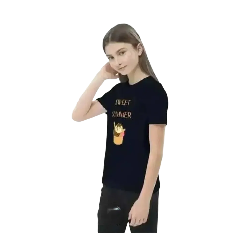 Sommerliches unisex Kurzarmshirt mit Grafik für Kinder von 3-14 Jahren, bequemer Schnitt, stilvoller Komfort von BUYATHOME24