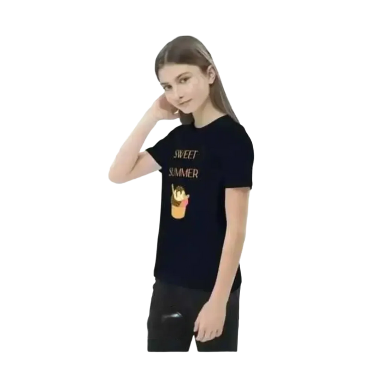 Sommerliches unisex Kurzarmshirt mit Grafik für Kinder von 3-14 Jahren, bequemer Schnitt, stilvoller Komfort von BUYATHOME24
