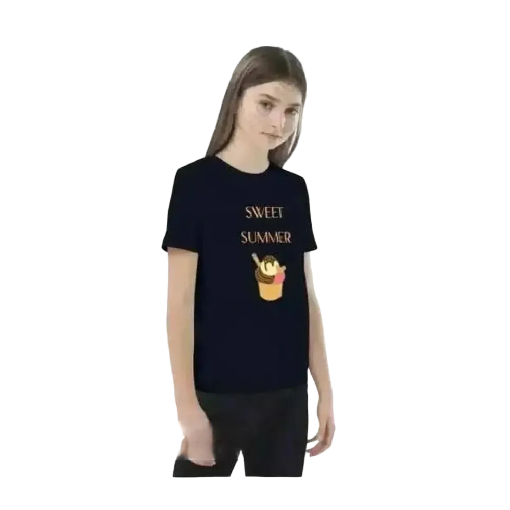 Grafik Unisex T-Shirt für Kinder 3-14 Jahre, sommerliches Kurzarmshirt mit buntem Design, stilvoller Komfort für Mädchen und Jungen