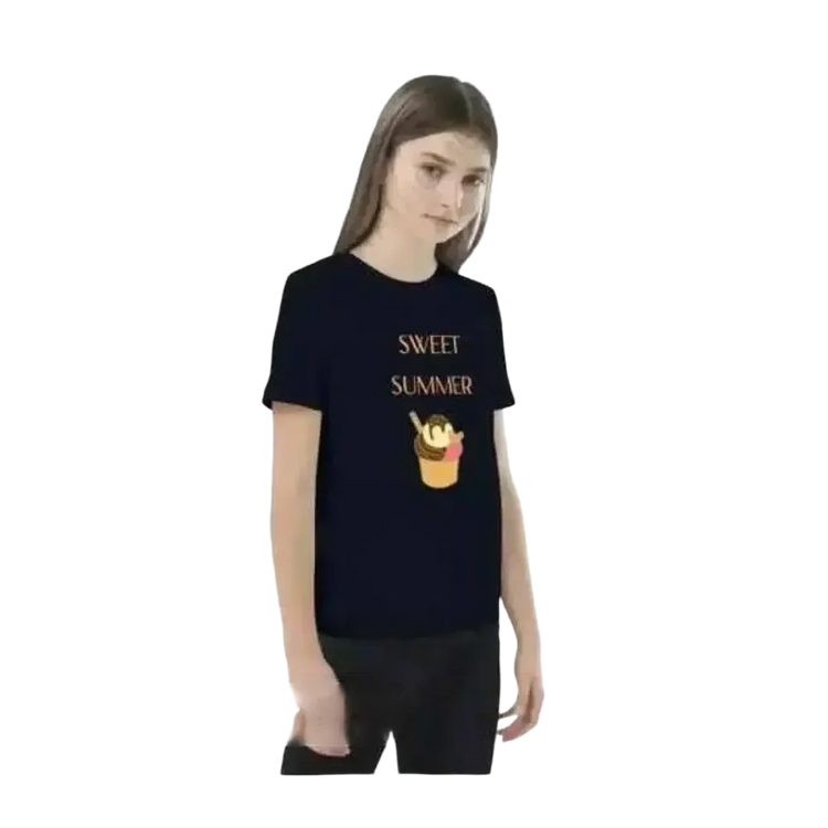 Grafik Unisex T-Shirt für Kinder 3-14 Jahre, sommerliches Kurzarmshirt mit buntem Design, stilvoller Komfort für Mädchen und Jungen