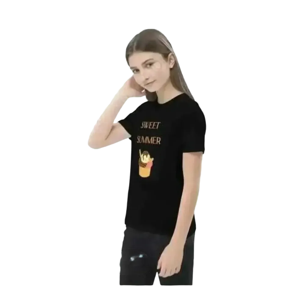 Sommerliches unisex Grafik-T-Shirt für Kinder, 3-14 Jahre, kurzärmelig, lockerer Schnitt, mit buntem Design von BUYATHOME24
