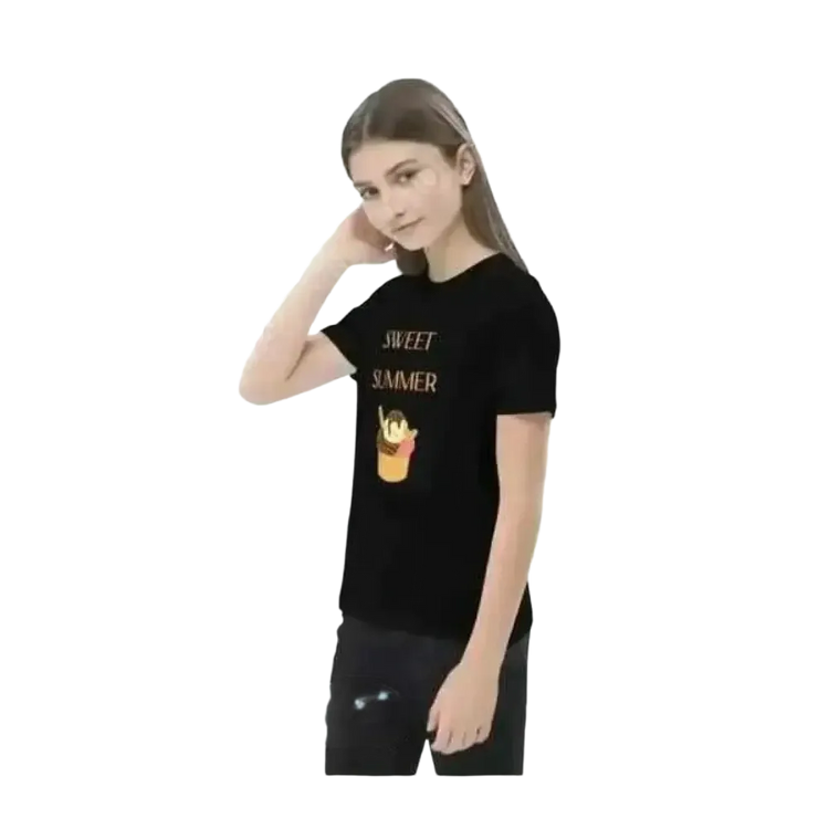 Sommerliches unisex Grafik-T-Shirt für Kinder, 3-14 Jahre, kurzärmelig, lockerer Schnitt, mit buntem Design von BUYATHOME24