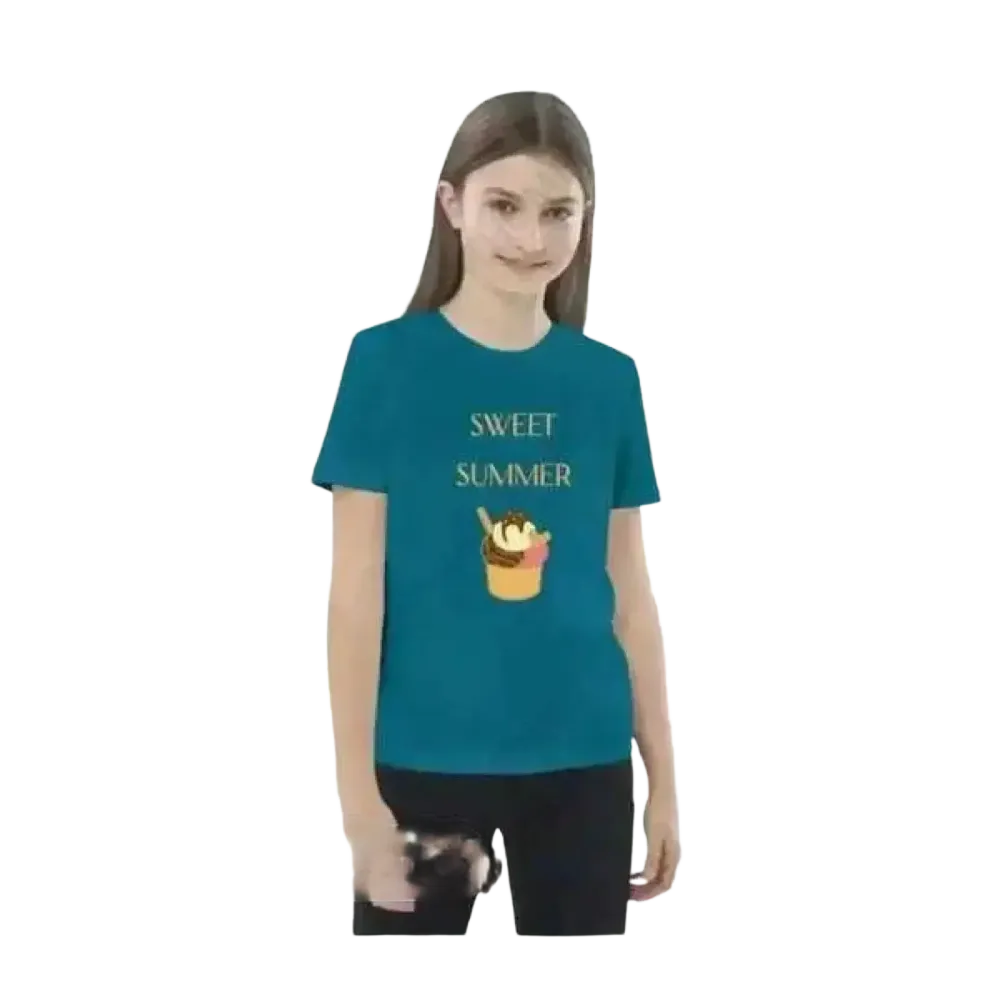 Unisex Sommer Rundhalsshirt mit Grafiken für Kinder 3-14 Jahre, bequemes kurzärmeliges T-Shirt von BUYATHOME24
