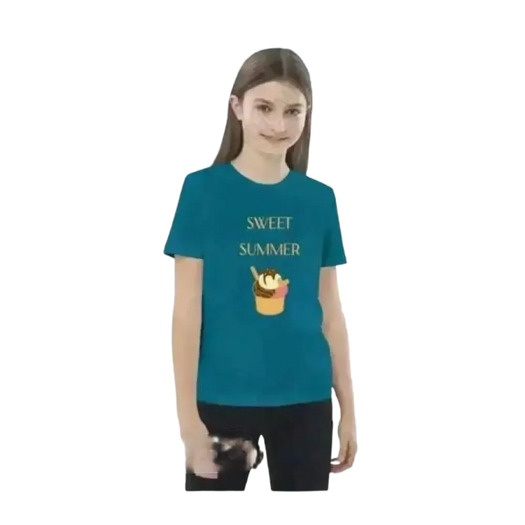 Unisex Sommer Rundhalsshirt mit Grafiken für Kinder 3-14 Jahre, bequemes kurzärmeliges T-Shirt von BUYATHOME24