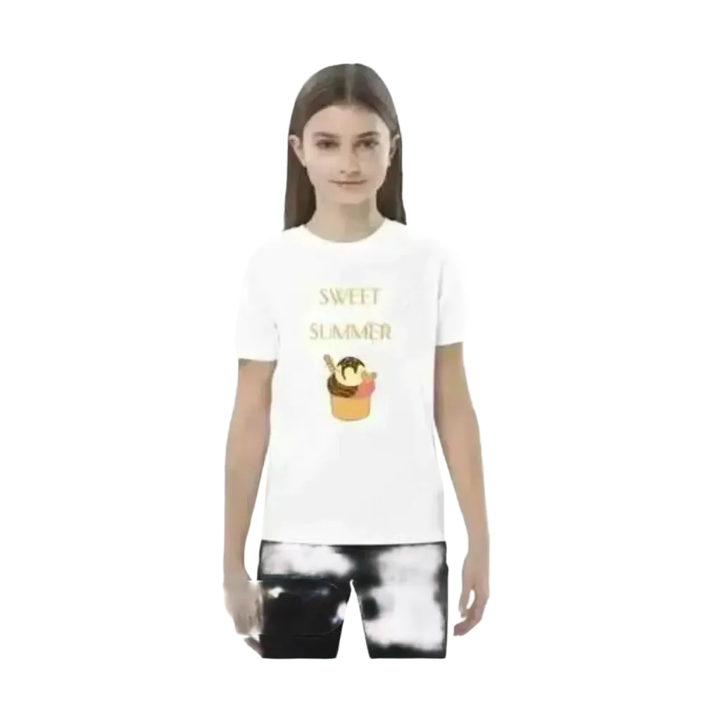 Mädchen Sommer T-Shirt mit Grafik, Kurzarm, Unisex, für Kinder 3-14 Jahre, stilvoller Komfort, BUYATHOME24