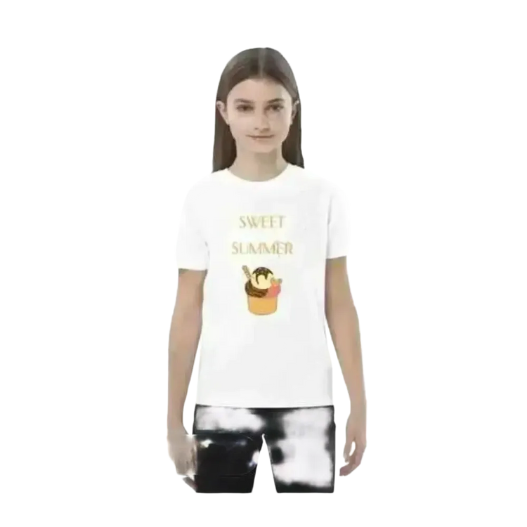Mädchen Sommer T-Shirt mit Grafik, Kurzarm, Unisex, für Kinder 3-14 Jahre, stilvoller Komfort, BUYATHOME24