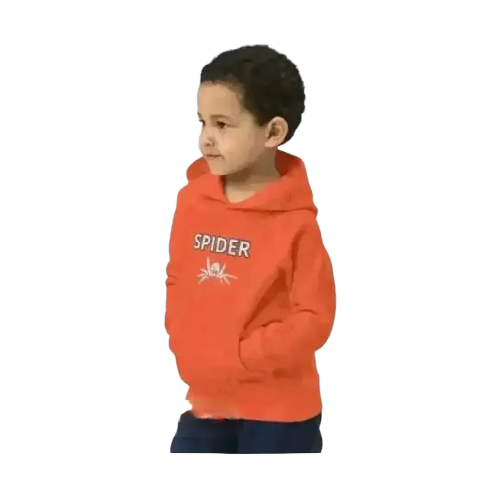Grafik-Kapuzenpullover für Kinder, unisex, 4-12 Jahre mit Spinnenmuster, doppellagige Halloween-Hoodie von BUYATHOME24