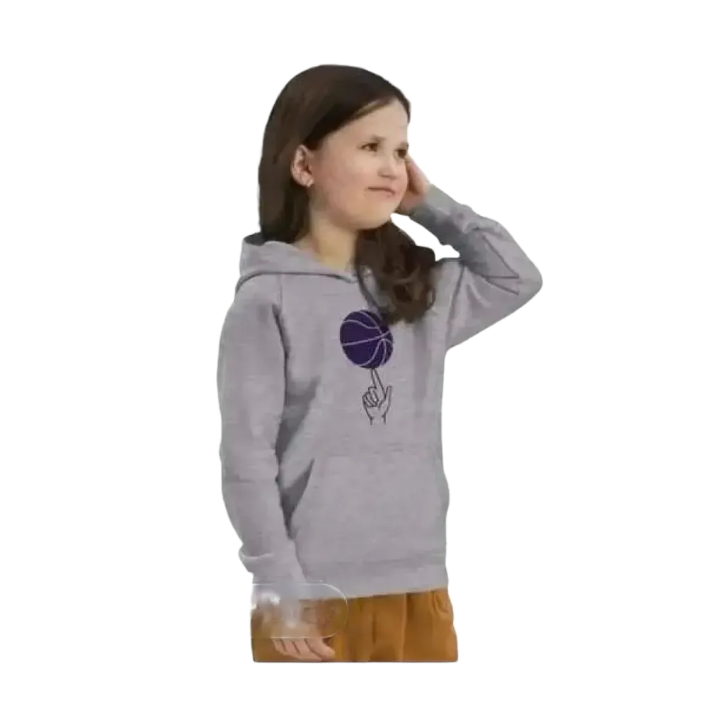 Unisex Kinder Hoodie mit Basketball-Grafik aus Baumwolle, doppellagig, für Mädchen und Jungen, 4-12 Jahre, von BUYATHOME24