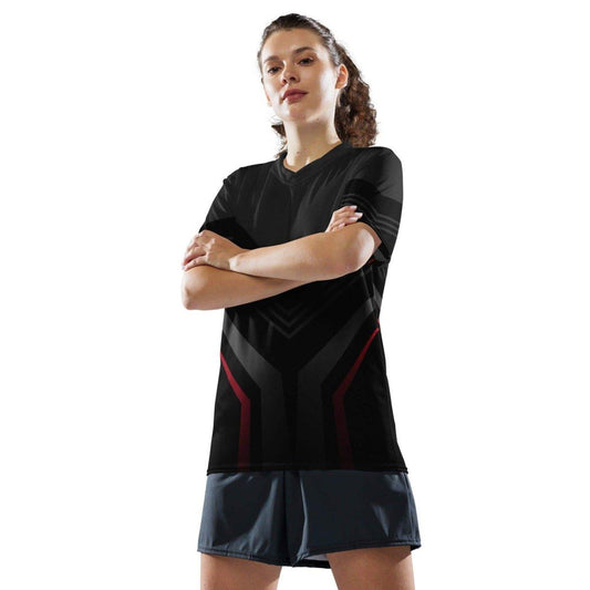 Unisex Fußball T-Shirt mit V-Ausschnitt, schnelltrocknend, bedruckbar, in 2XS-6XL, von BUYATHOME24, Damen-Sport-T-Shirt