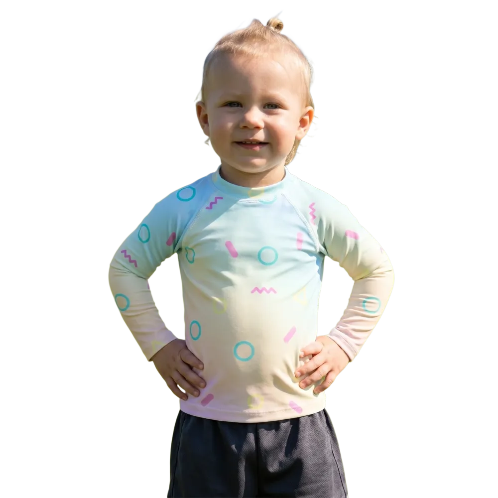 Kinder-Langarm-Sportshirt mit UV-Schutz, für Strand und Schwimmbad, in Größen 92-128 cm, von BUYATHOME24