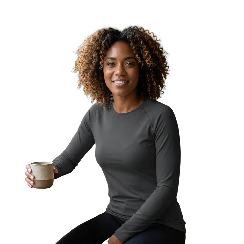Enganliegendes Damen-Langarm-Sportshirt von BUYATHOME24, atmungsaktiv, in XS bis 3XL, ideal für sportliche Aktivitäten