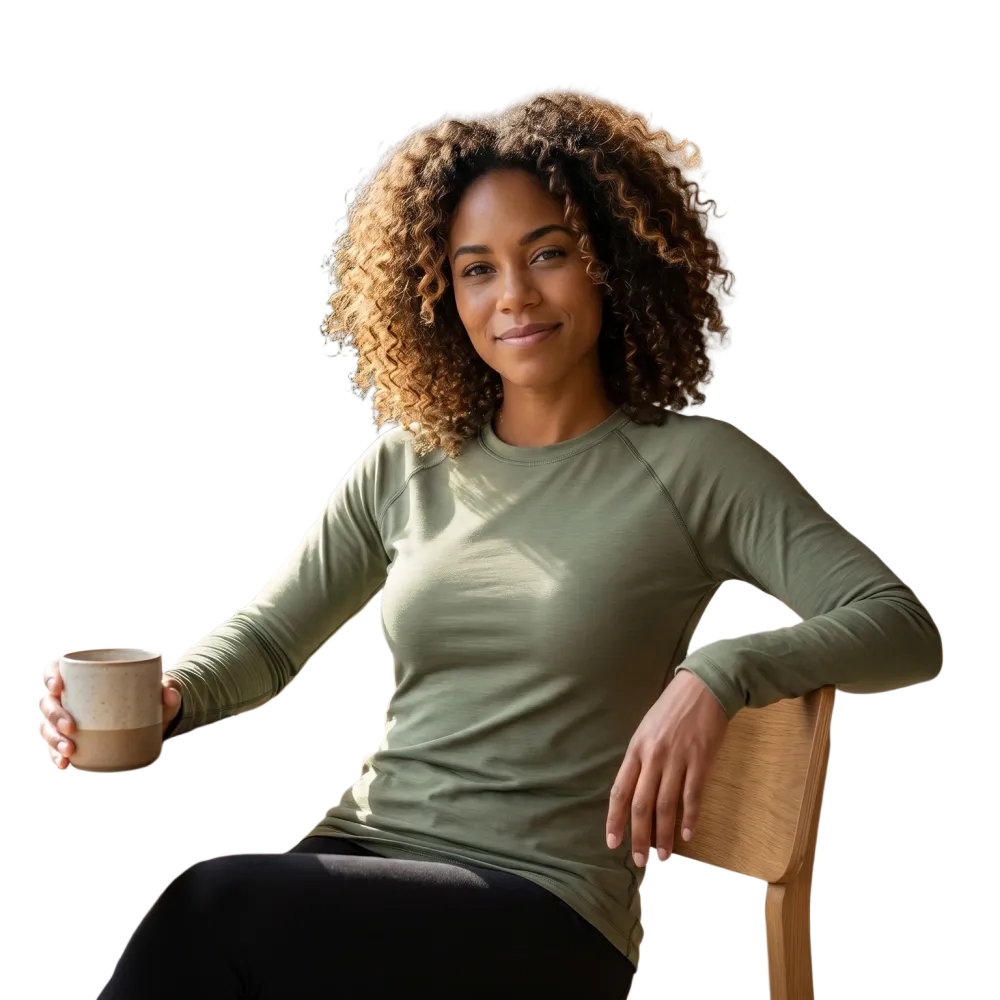 Damen Langarm Sportshirt von BUYATHOME24, atmungsaktiv, in XS bis 3XL, bequemes Damen Sport-T-Shirt für Frauen.
