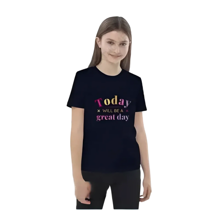Grafik Unisex T-Shirt für Kinder 3-14 Jahre mit personalisiertem Spruch, Kurzarm, bequemes Baumwollshirt von BUYATHOME24