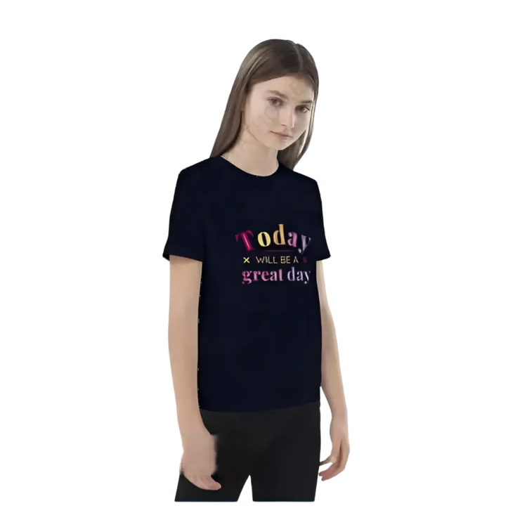 Grafik Unisex T-Shirt für Kinder 3-14 Jahre, kurzärmelig, personalisierbar, mit buntem Druck, von BUYATHOME24