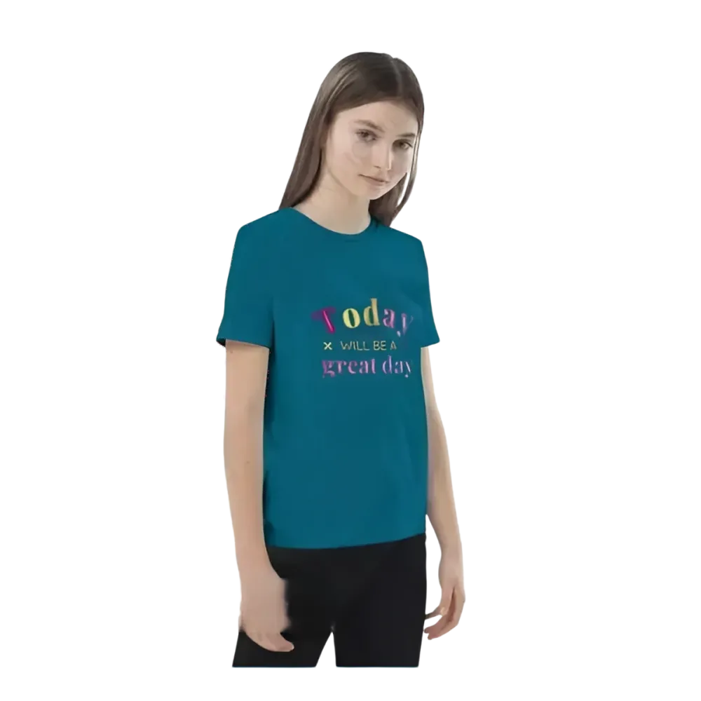 Grafik Unisex T-Shirt für Kinder 3-14 Jahre, kurzärmelig, personalisierbar, mit buntem Druck, von BUYATHOME24.