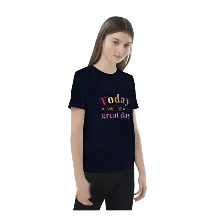 Unisex Grafik T-Shirt für Kinder 3-14 Jahre, personalisierbar, kurzärmelig, mit buntem Druck, von BUYATHOME24.