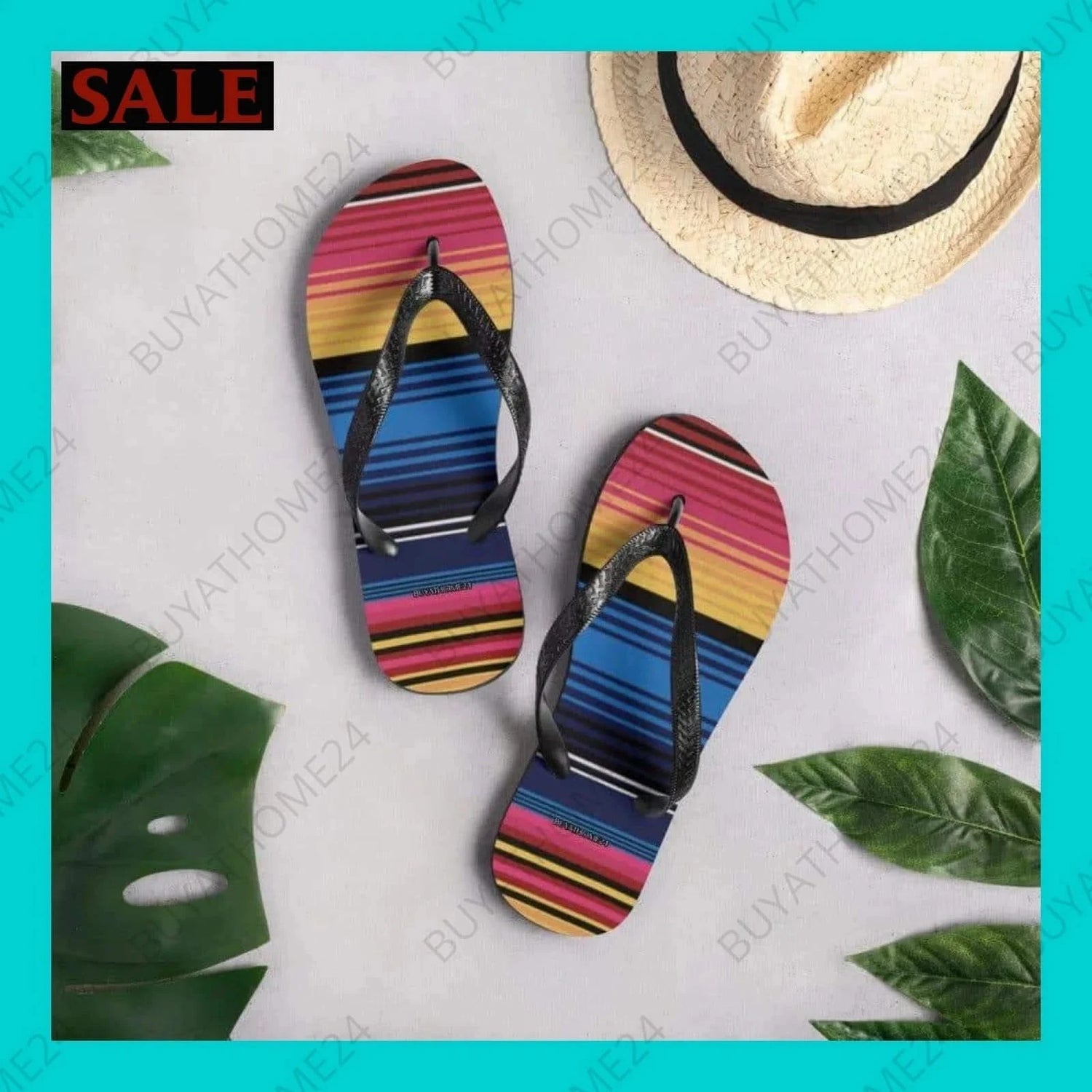 Strand Flip-Flops 37-45 - BUYATHOME24 - Textildruck - GERMANY - SCHUHE, Strand Flip-Flops