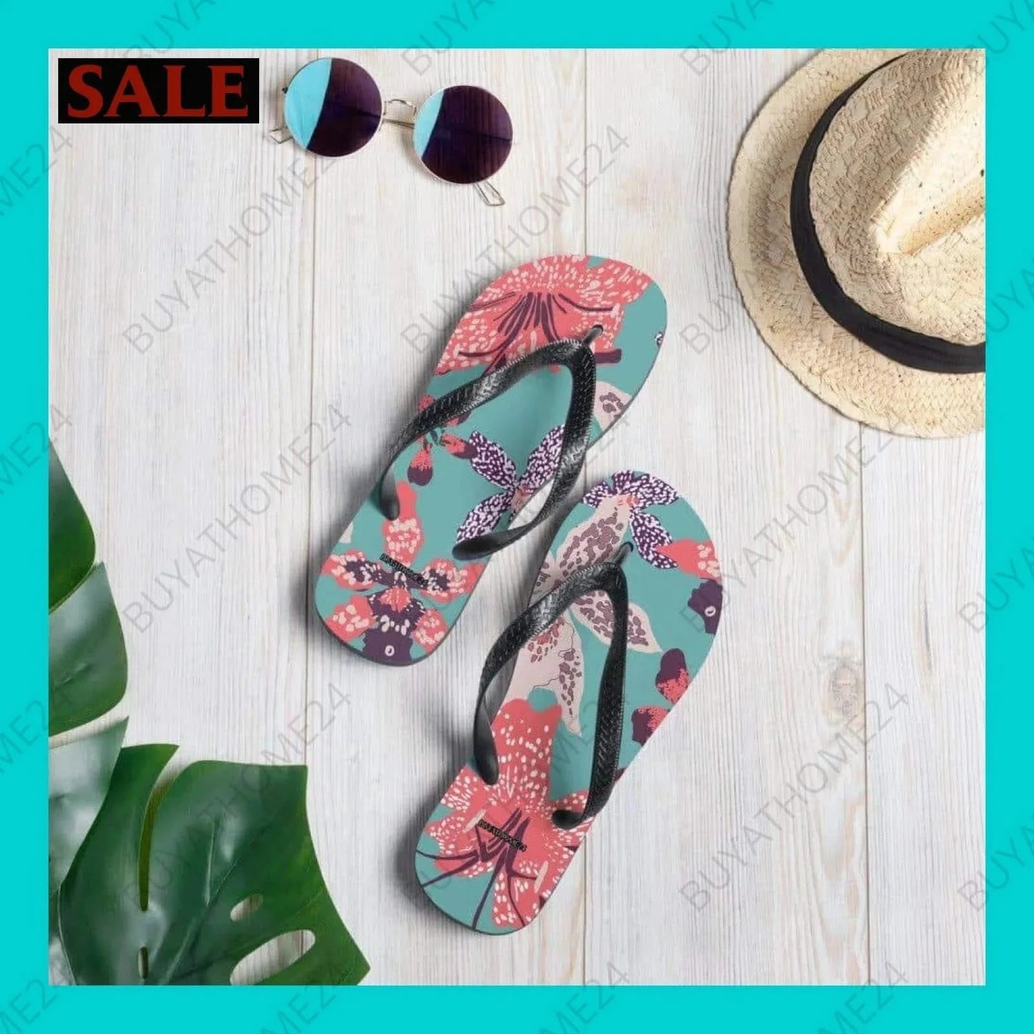 Strand Flip-Flops 37-45 - BUYATHOME24 - Textildruck - GERMANY - SCHUHE, Strand Flip-Flops