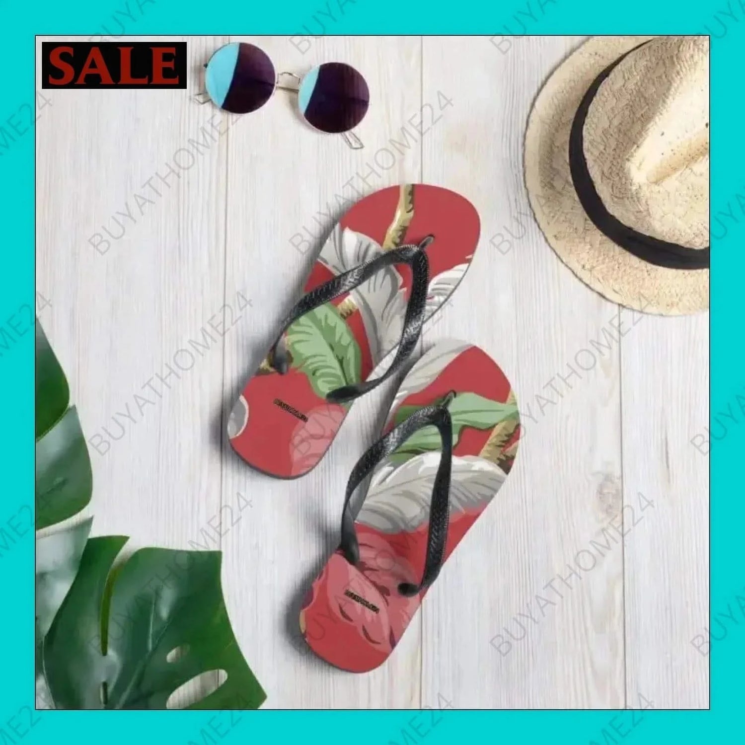 Strand Flip-Flops 37-45 - BUYATHOME24 - Textildruck - GERMANY - SCHUHE, Strand Flip-Flops