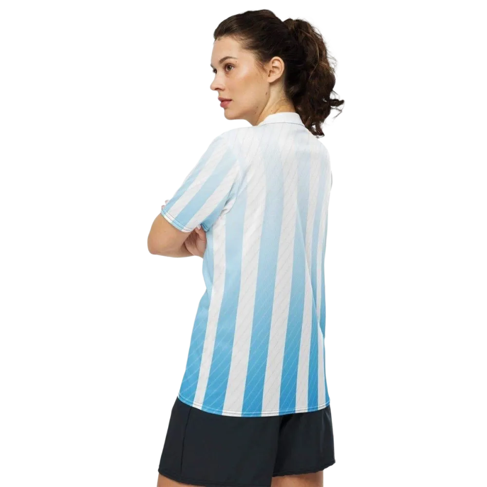 Unisex Fußball T-Shirt mit V-Ausschnitt, schnelltrocknend, in 2XS-6XL, von BUYATHOME24, Damen-Sportshirt mit Textildruck
