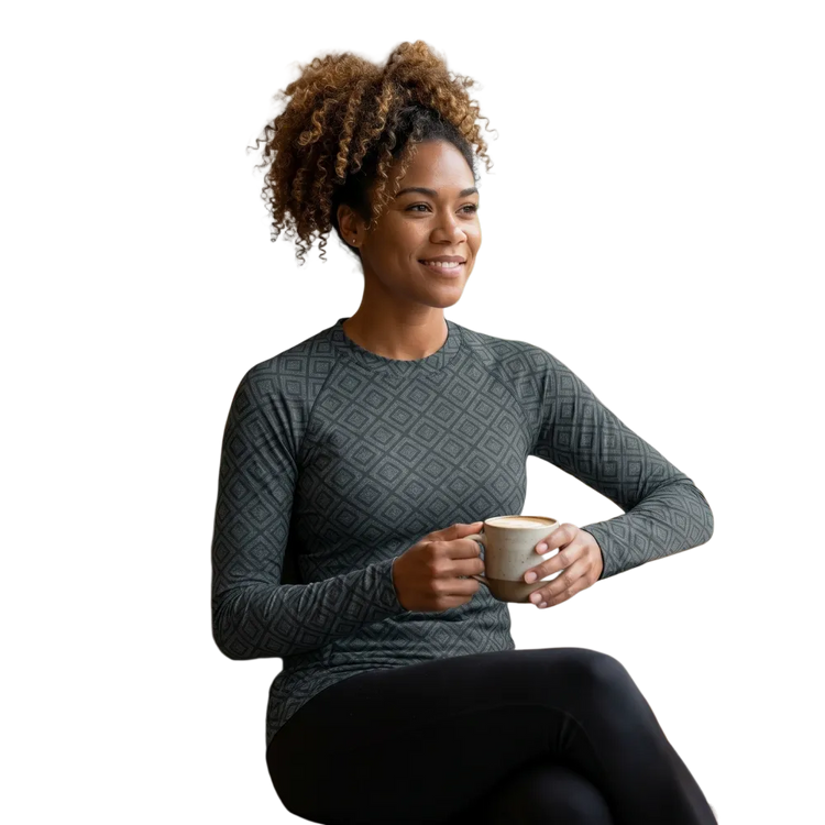 Damen Stretch-Sporttop von BUYATHOME24, langärmeliges Polyester-Sportshirt in XS bis 3XL, bequemes, atmungsaktives Fitness-T-Shirt