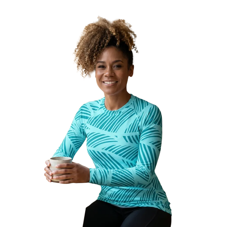 Atmungsaktives Damen Langarm-Sportshirt, Stretchstoff, in XS bis 3XL, bequemes T-Shirt für sportliche Aktivitäten von BUYATHOME24
