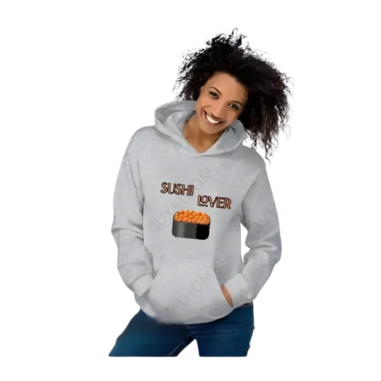Grafik Unisex Hoodie für Sushi-Liebhaber, Herren und Damen, in verschiedenen Größen, bequemer Kapuzenpullover von BUYATHOME24