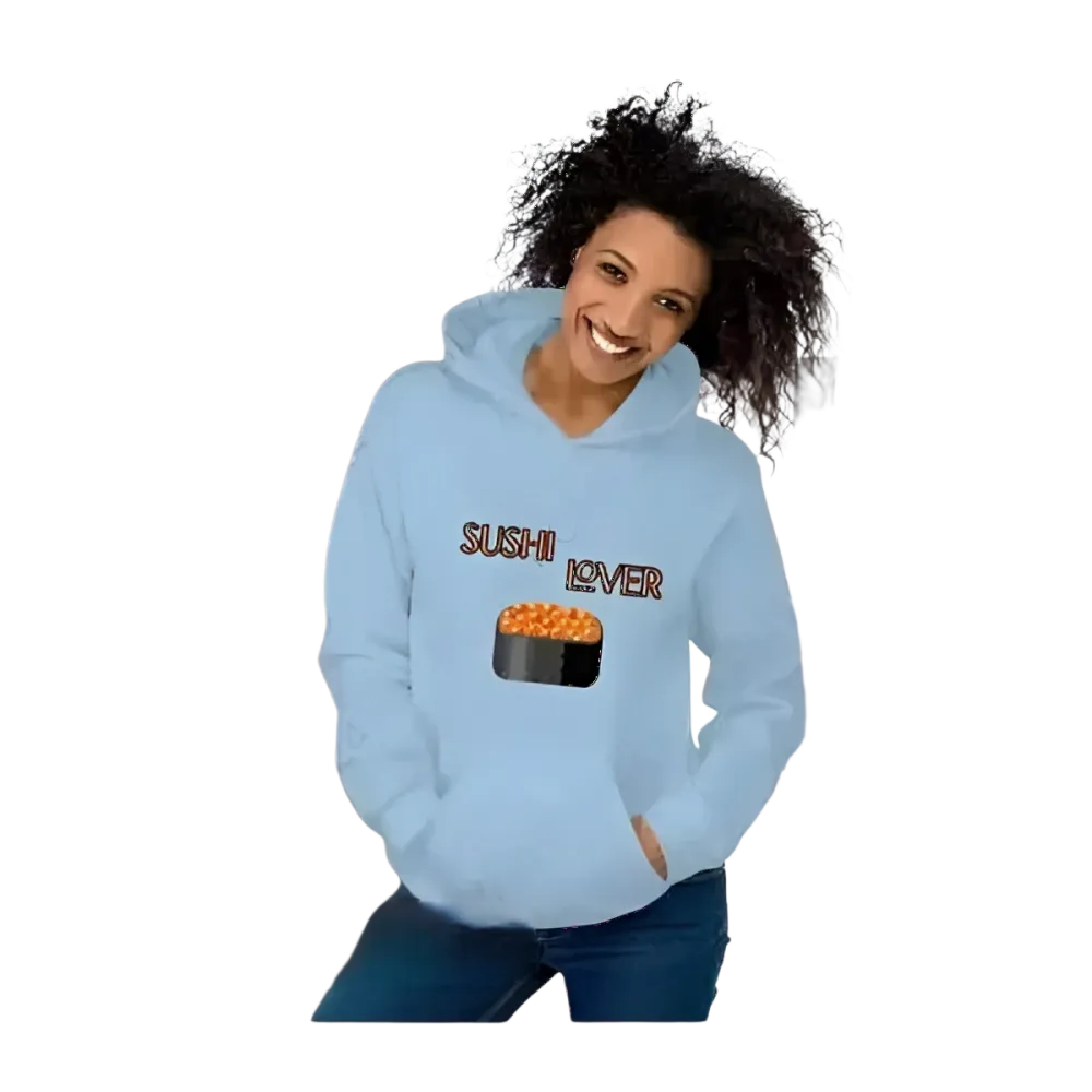 Grafik Unisex Hoodie für Sushi-Liebhaber, Herren und Damen, in S bis 5XL, mit Sushi-Motiv, von BUYATHOME24