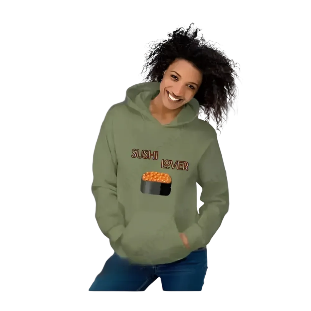 Grafik Unisex Hoodie für Sushi-Liebhaber in S bis 5XL, bequemer Kapuzenpullover für Herren und Damen von BUYATHOME24