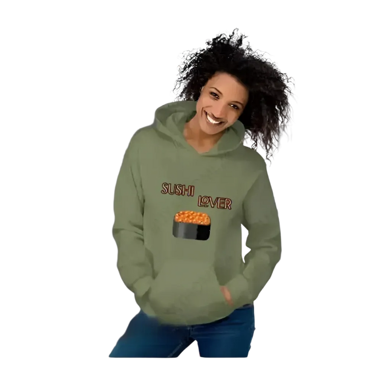 Grafik Unisex Hoodie für Sushi-Liebhaber in S bis 5XL, bequemer Kapuzenpullover für Herren und Damen von BUYATHOME24
