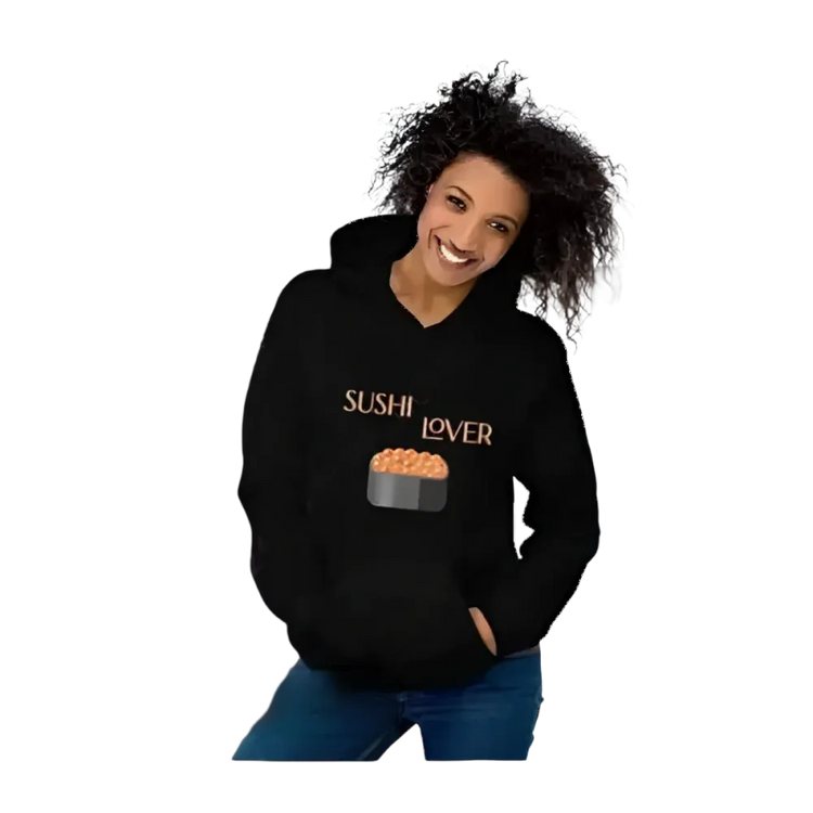 Grafik Unisex Hoodie für Sushi-Liebhaber, Herren und Damen, in S bis 5XL, mit Sushi-Motiv, von BUYATHOME24