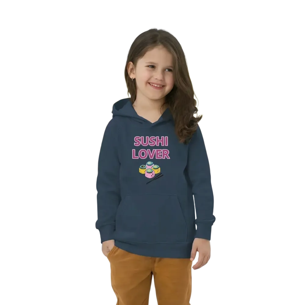 Unisex Kinder Hoodie 4-12 Jahre mit Sushi Motiv, bedruckbar, bequemer Kapuzenpullover für Kinder von BUYATHOME24