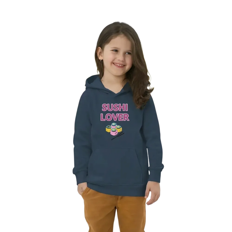 Unisex Kinder Hoodie 4-12 Jahre mit Sushi Motiv, bedruckbar, bequemer Kapuzenpullover für Kinder von BUYATHOME24