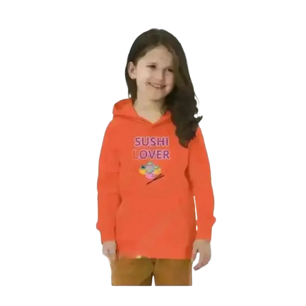 Kinder Hoodie mit Sushi Motiv, Baumwolle, Unisex, für Mädchen und Jungen, 4-12 Jahre, bequemer Grafik Pullover