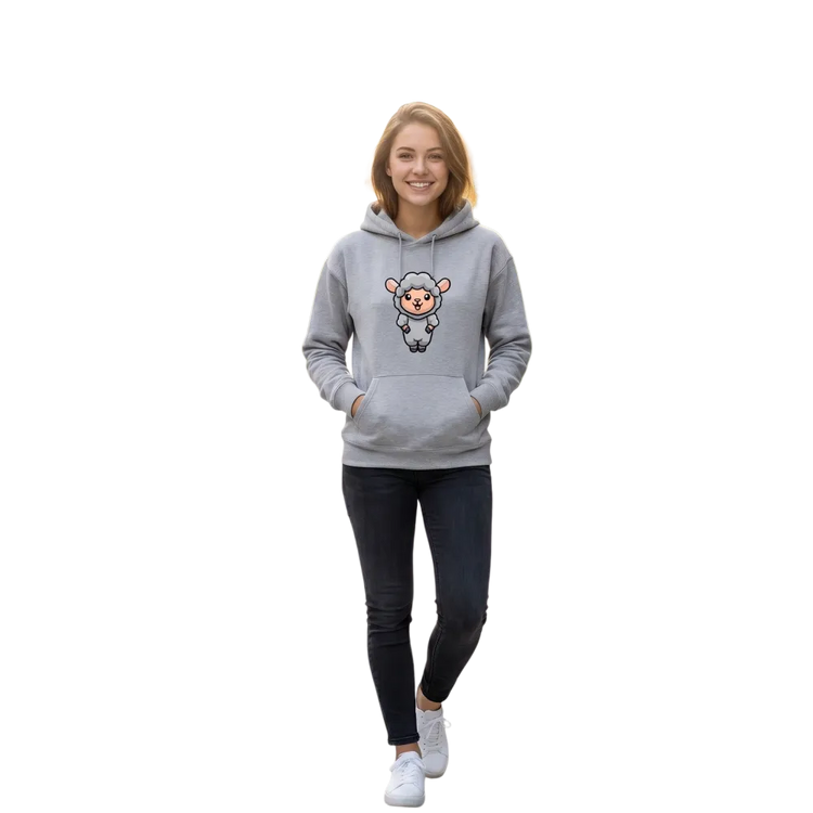 Grafik-Mädchen-Hoodie aus Baumwolle für 4-12 Jahre, mit buntem Tierdruck und Kapuze, bequemer Pullover für Mädchen