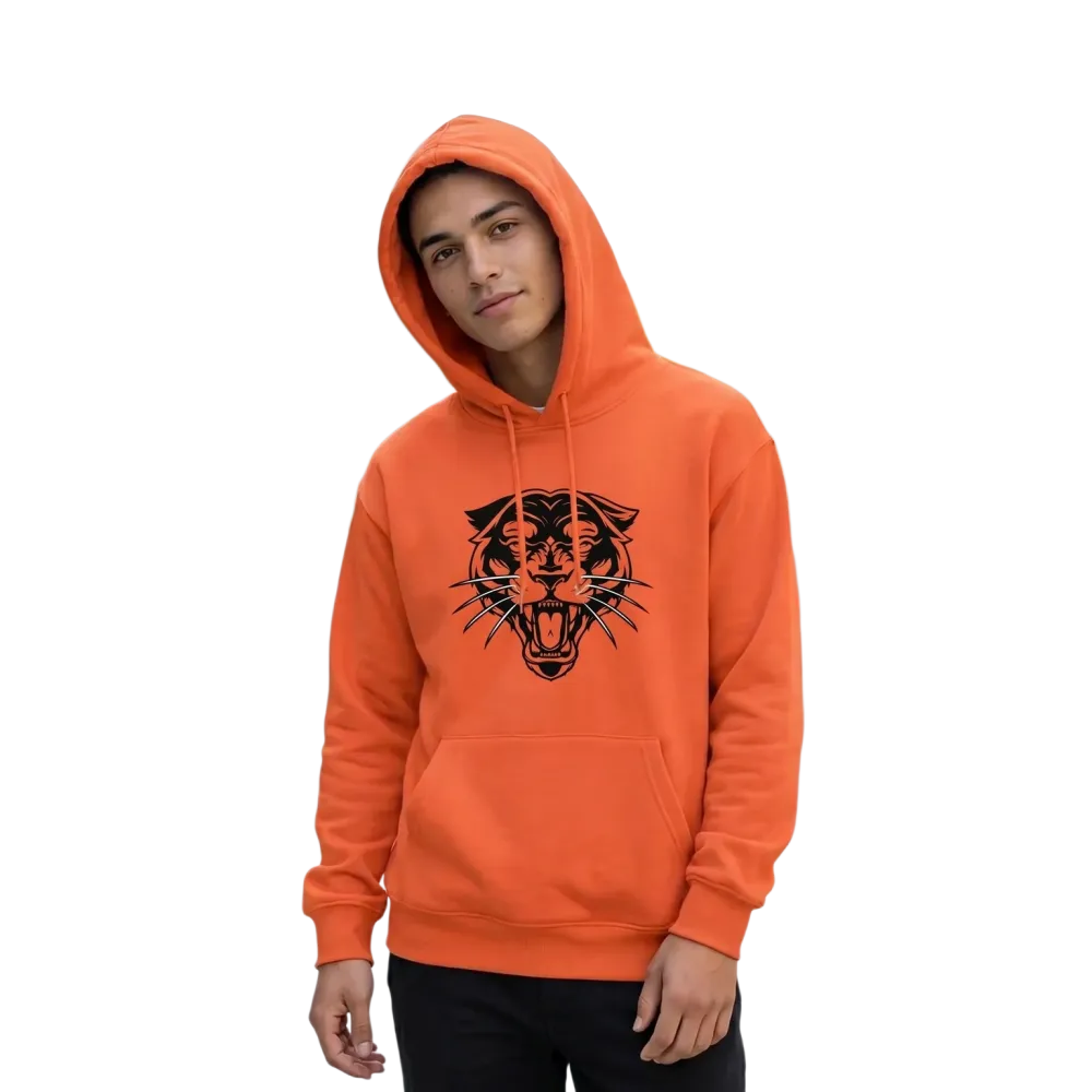 Kinder-Hoodie mit Tiger-Print, unisex Halloween Kapuzenpullover für Kinder 4-12 Jahre, BUYATHOME24, bequeme Grafik Kapuzenjacke