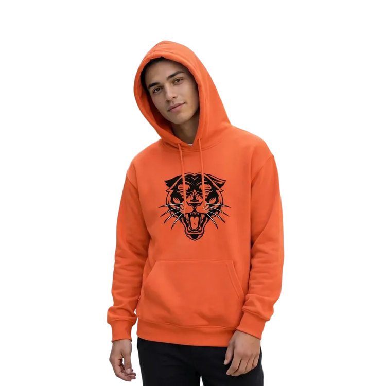Kinder-Hoodie mit Tiger-Print, unisex Halloween Kapuzenpullover für Kinder 4-12 Jahre, BUYATHOME24, bequeme Grafik Kapuzenjacke