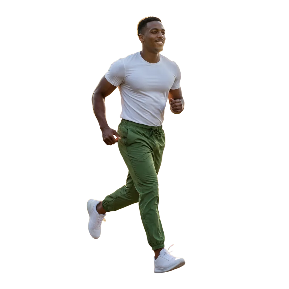 Grüne Unisex Trainingshose aus Polyester, atmungsaktiv, sportlich, für Damen und Herren, in XS bis 3XL, bequem und funktional