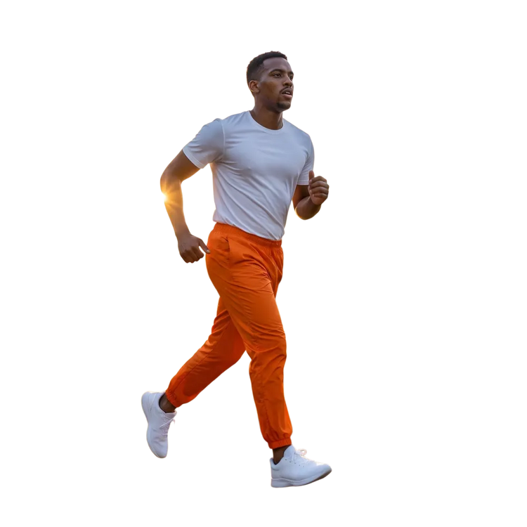 Unisex Trainingshose in Orange mit wasserabweisendem Material, Reißverschlusstaschen, erhältlich in XS bis 3XL, von BUYATHOME24