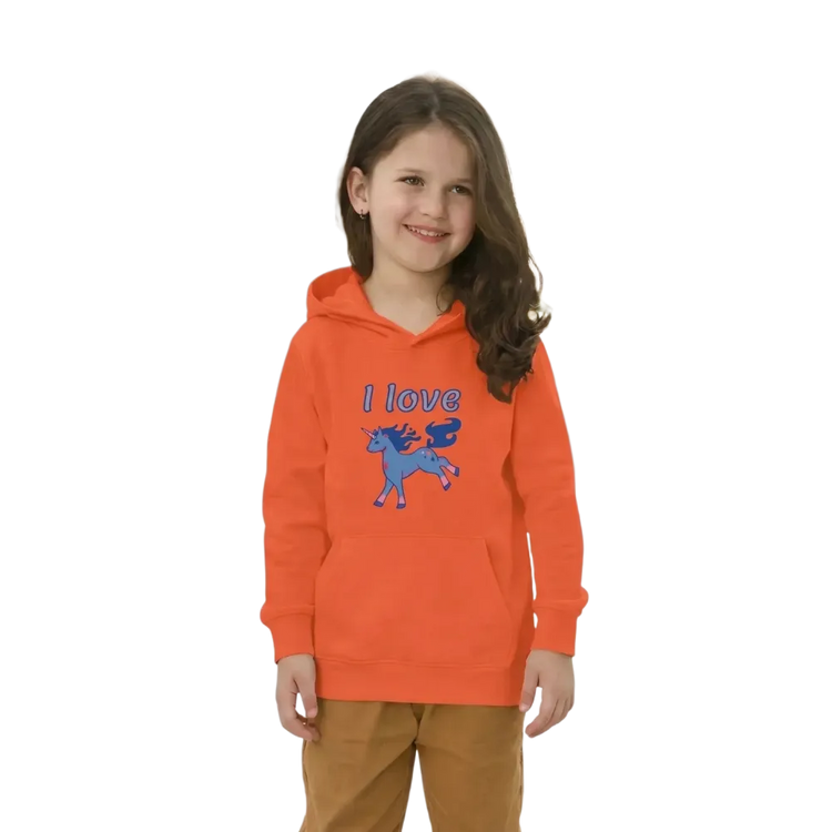 Grafik-Mädchen-Hoodie mit Einhorn-Design, Kapuzenpulli für Mädchen 4-12 Jahre, bequemer Unicorn Hoodie von BUYATHOME24
