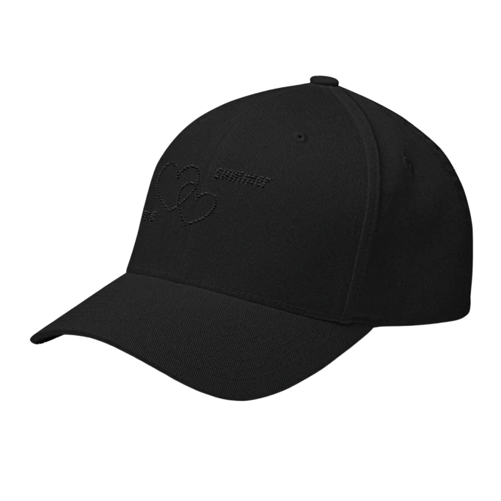 Unisex Baseball Cap aus Stretchmaterial in Schwarz, verstellbar von 54 bis 60 cm Umfang, von BUYATHOME24.