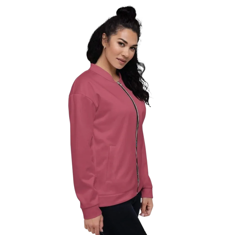 Unisex Bomberjacke aus Polyester in XS-3XL, pflegeleichte Blousonjacke, Damenmodell in dunkler Farbe, leichtes Material