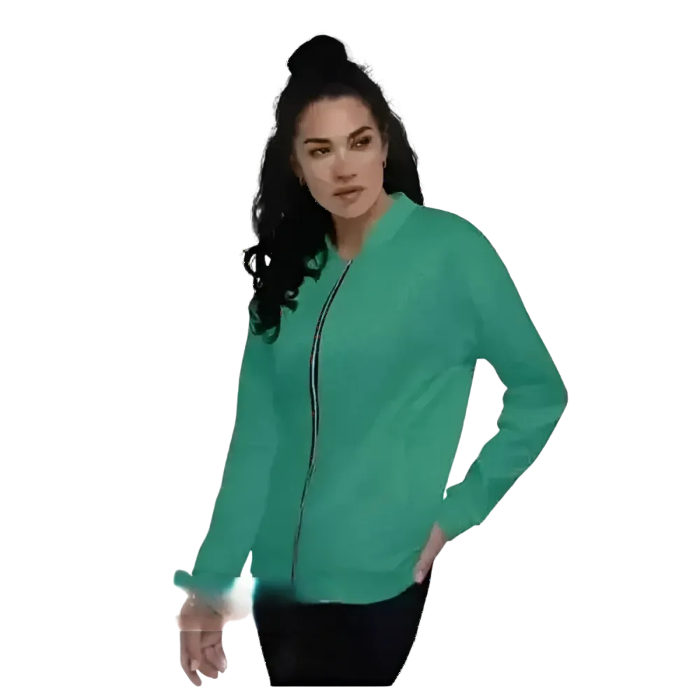 Unisex Bomberjacke von BUYATHOME24, pflegeleichte Blousonjacke in XS bis 3XL, sichtbar mit Reißverschluss und elastischen Bündchen.