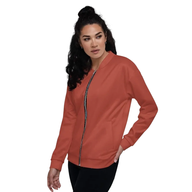 Damen-Bomberjacke aus Polyester von BUYATHOME24, Unisex Blousonjacke in XS bis 3XL, lässiger Stil und bequeme Passform