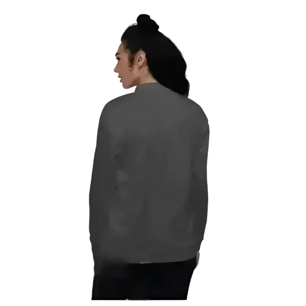 Unisex Bomberjacke aus Polyester in Schwarz, kurze Passform, für Damen und Herren, von BUYATHOME24, Größe XS bis 3XL