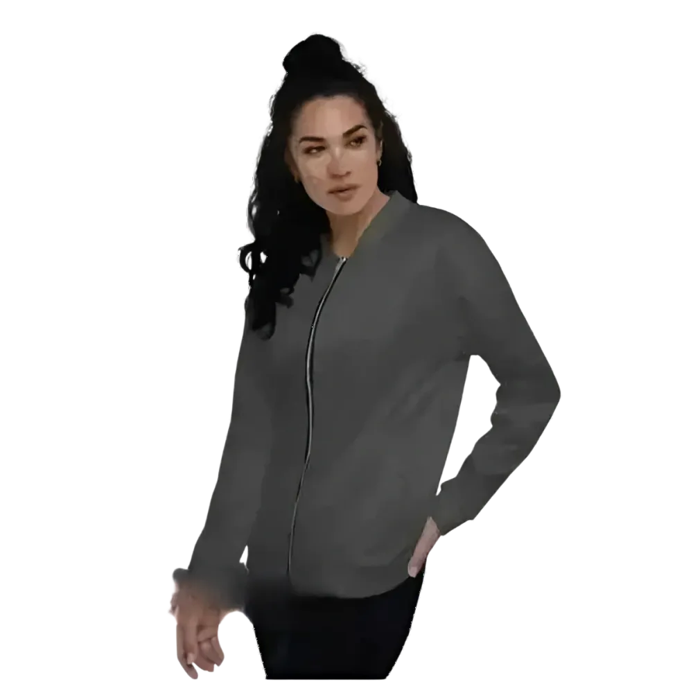 Unisex Bomberjacke aus Polyester in Schwarz, kurze Jacke mit Reißverschluss, für Herren und Damen, von BUYATHOME24